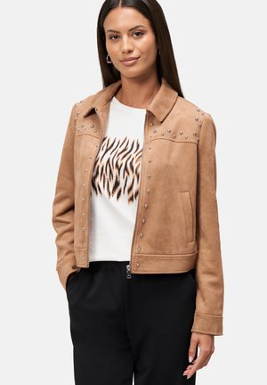 Faux leather jacket - cinnamon swirl