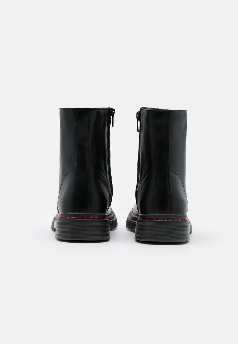 Damen Ankle Boots | Dockers by Gerli Schnürstiefelette allblack/schwarz - NS89678 Damen Ankle Boots | Dockers by Gerli Schnürstiefelette allblack/schwarz - NS89678