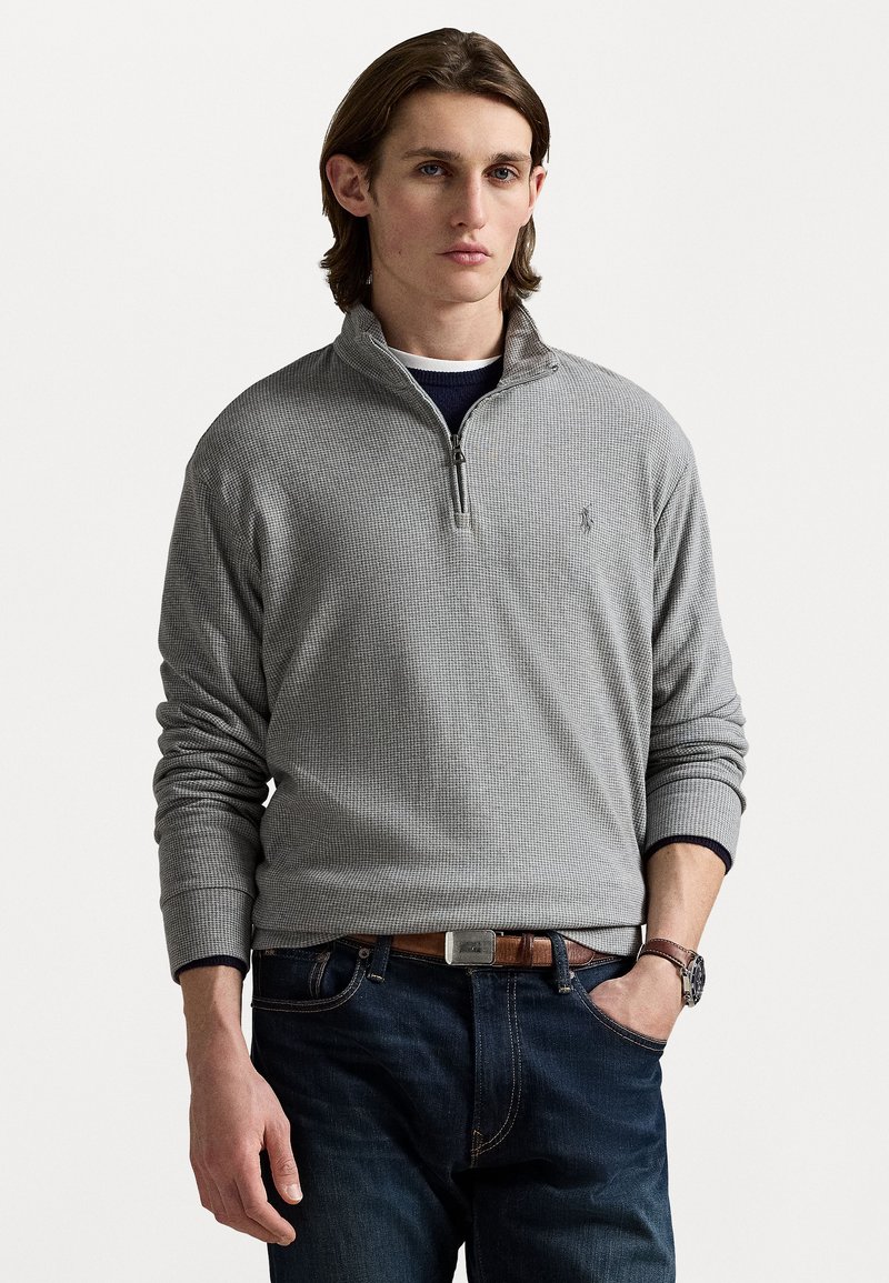 Polo Ralph Lauren - LUXURY JERSEY HOUNDSTOOTH PULLOVER - Sweatshirt - andover heather puppytooth, Forstør