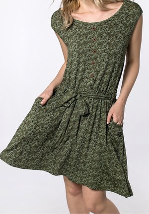 Robe en jersey - olive