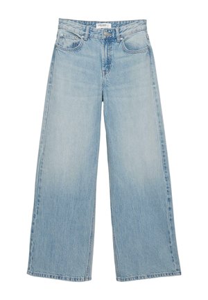 PULL&BEAR, LOOSE OVERSIZE - JEANS < - Leveälahkeiset - mottled light blue