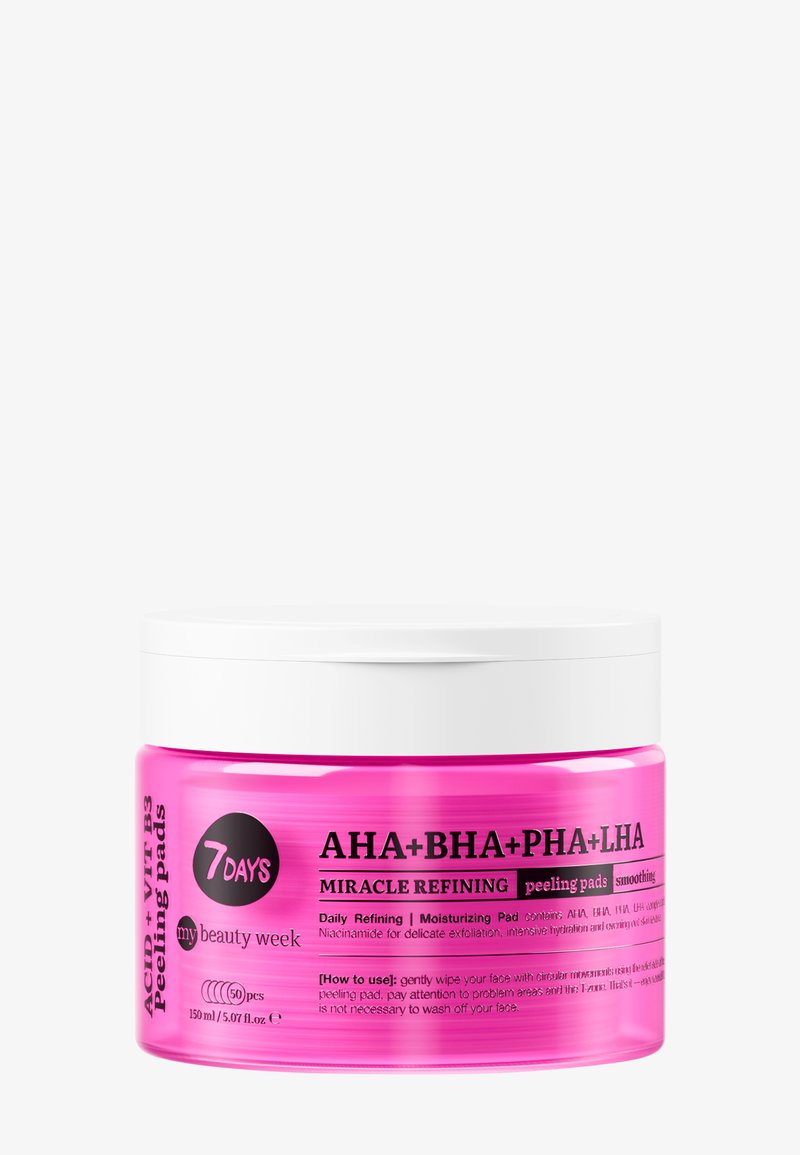 7days - MY BEAUTY WEEK MIRACLE REFINING PEELING PADS FOR FACE AHA+BHA+PH - Masque visage, Agrandir
