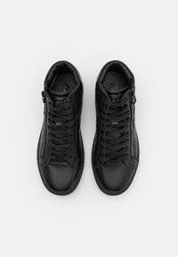 Calvin Klein TOP LACE UP ZIP MONO - Sapatilhas de cano alto - black