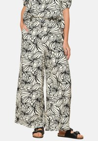 LolaLiza - WITH FLORAL PRINT - Trousers - black Thumbnail Image 1