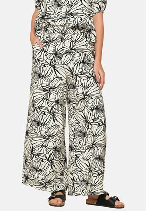 WITH FLORAL PRINT - Kelnės - black