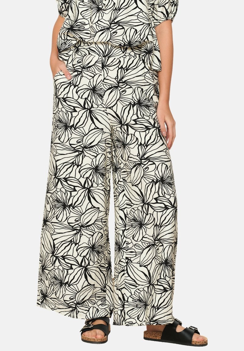 LolaLiza WITH FLORAL PRINT - Hlače - black