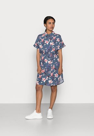 ONLNOVA LIFE SHIRT DRESS - Shirt dress - vintage indigo/butterfly floral