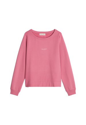 Marc O'Polo, MARC O'POLO SWEATSHIRT RELAXED GARMENT-DYED MIT GEPEACHTER OBERFLÄCHE   - Sweatshirt - berry rose
