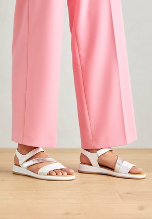 Riemensandalette - silber/weiß