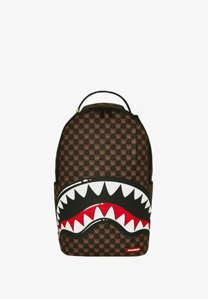 Sprayground, ZAINO SHARK IN PARIS WTF BUBBLE BROWN CHECK BACKPACK UNISEX - Zaino - marrone