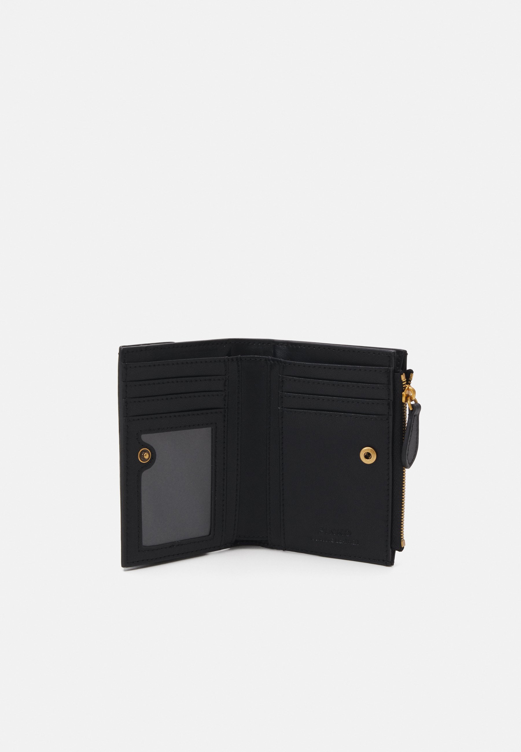 Pinko COMPACT WALLET - Wallet - nero/antique gold-coloured