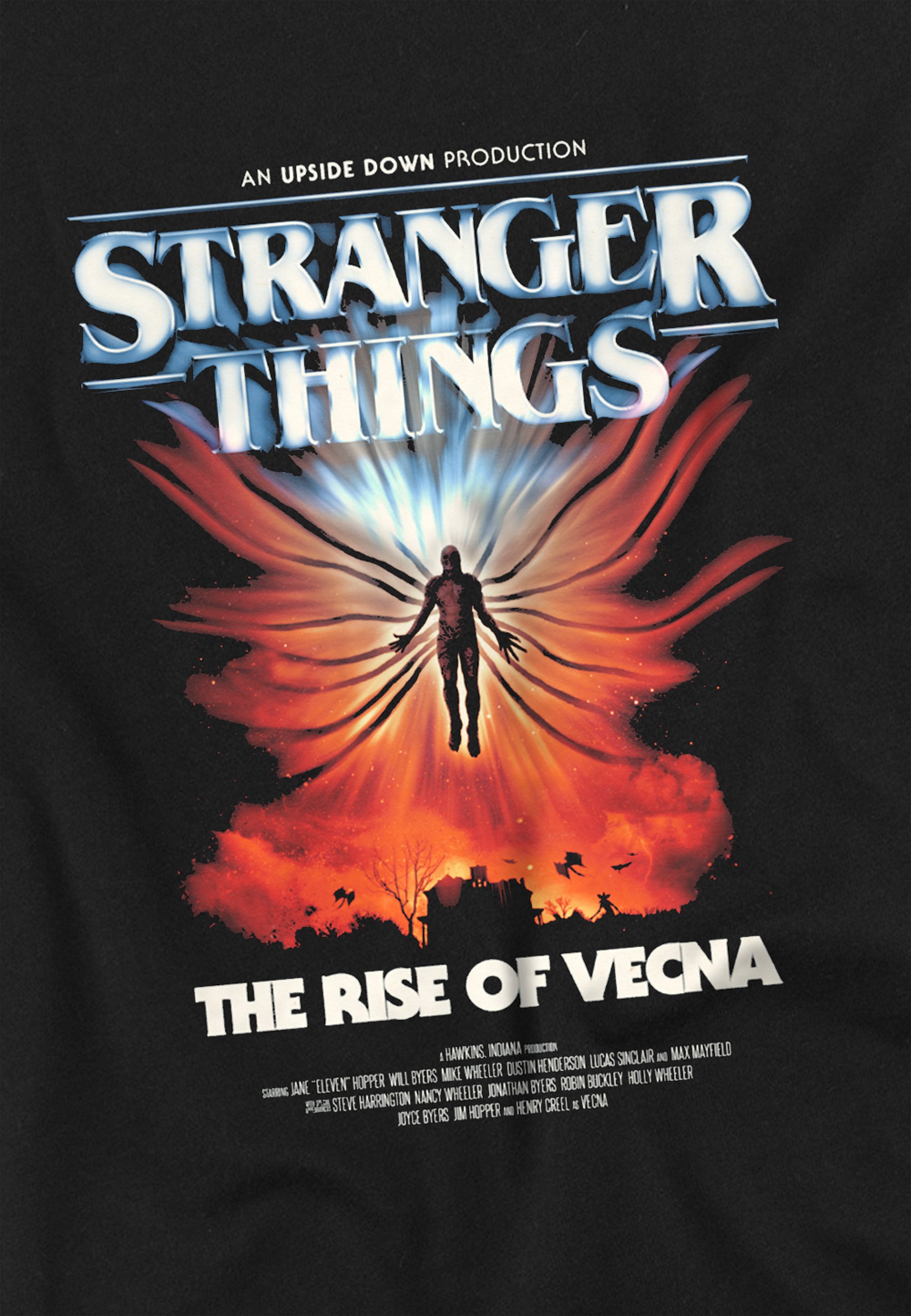 NETFLIX STRANGER THINGS VECNA RISE POSTER - Print T-shirt - black