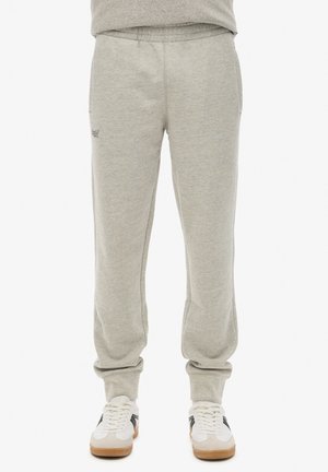 Superdry ESSENTIAL LOGO JOGGERS - Tracksuit bottoms - varsity grey grindle