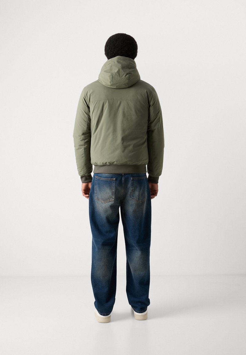 Veste Scotch & Soda Homme à Capuche Gris Kaki - Neuf Avec étiquettes, Coupe-vent Décontractée