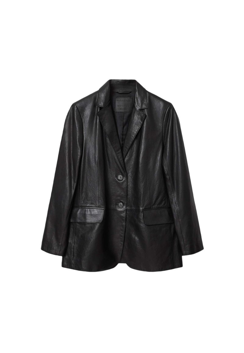 AllSaints Leren jas zwart