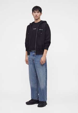 Han Kjøbenhavn, GRAPHIC ZIP HOODIE UNISEX - Sudadera con cremallera - black