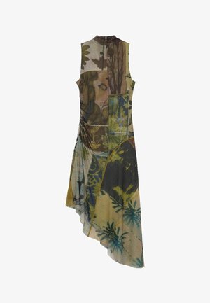 Desigual, ASYMMETRIC SLEEVELESS DRESS - Maxi šaty - green
