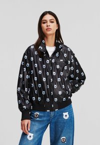 KARL LAGERFELD - x DARCEL DISAPPOINTS - Bomber tipa jaka - black white Miniatūras attēls 1