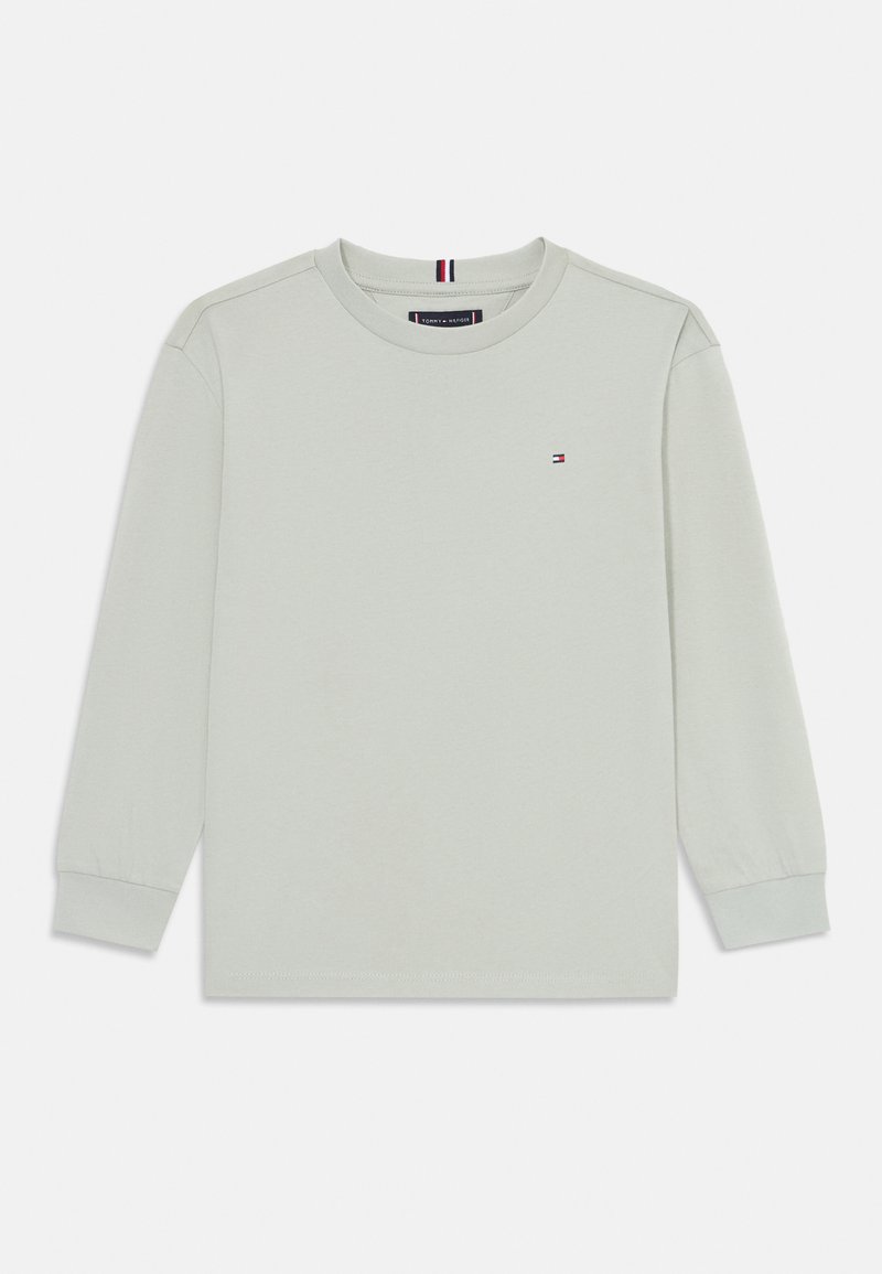 Svetlo zelena majica s long sleeves, izdelana iz mehke bombažne tkanine. Ima okroglo izrezano ovratnik in majhen logotip na prsih. Redna prileganje z rebrastimi manšetami.