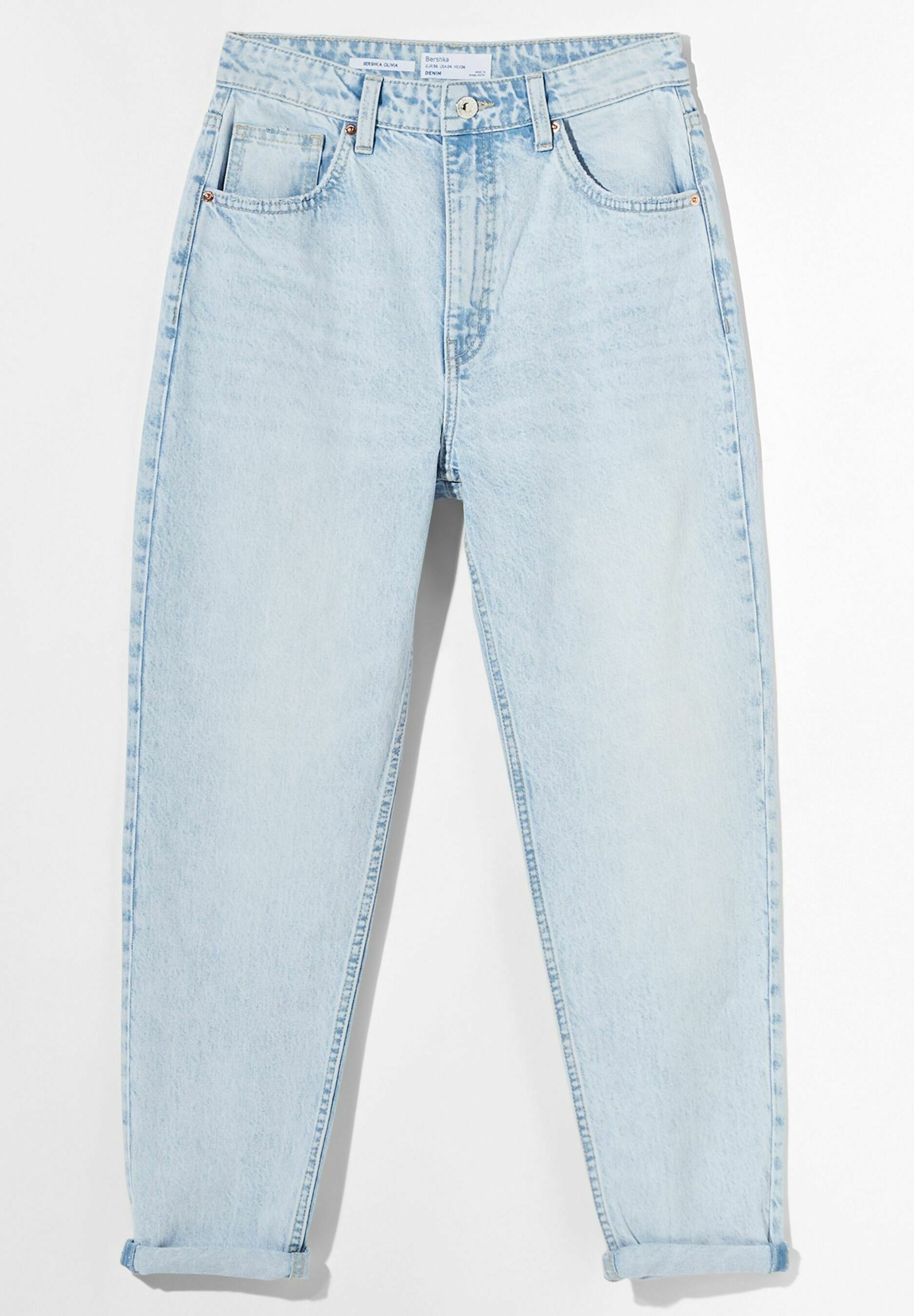 Bershka MOM FIT JEANS - Jeans Relaxed Fit - light blue/hellblau - Zalando.de