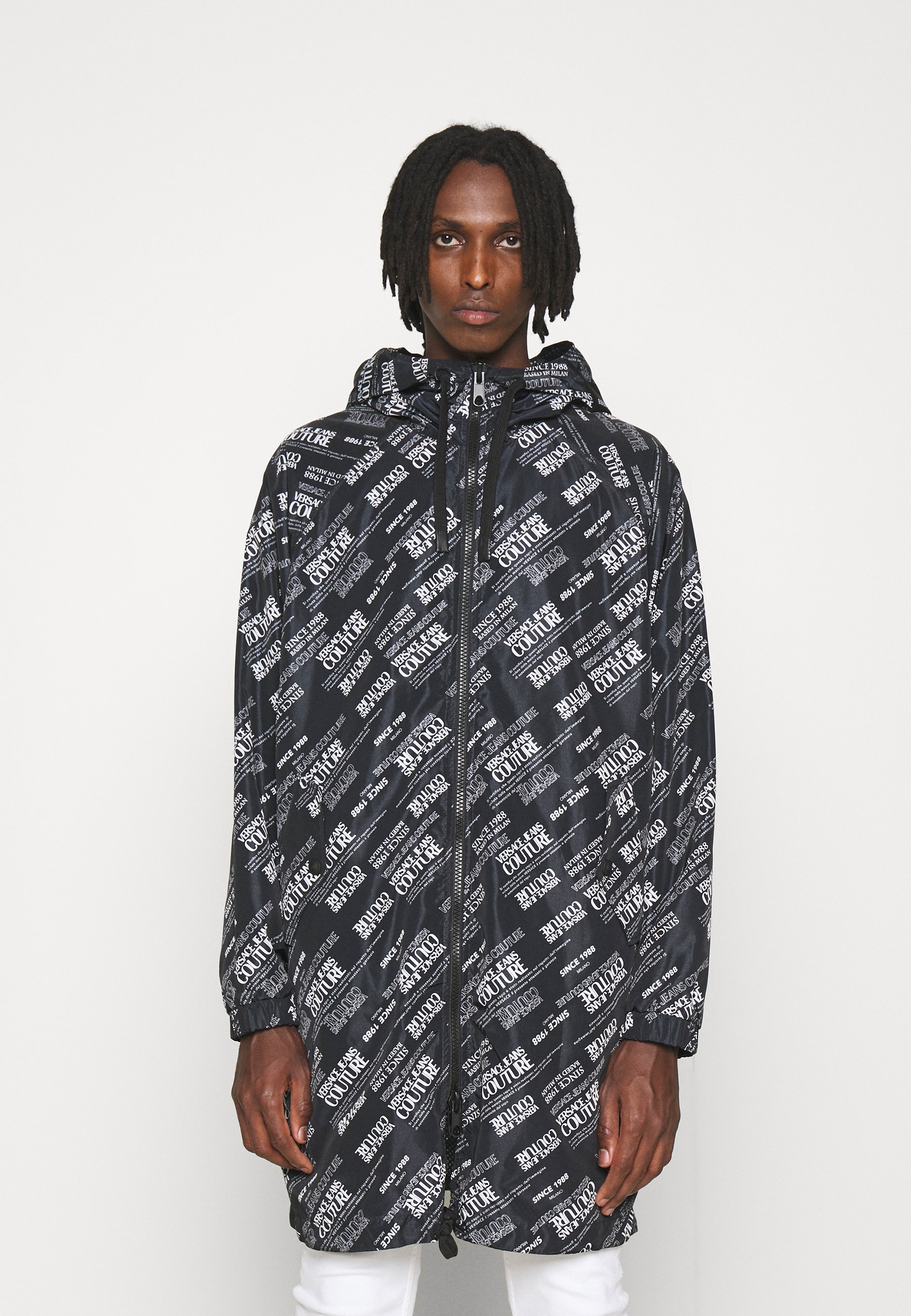 Versace Jeans Couture Print Warranty Repeat Parka nero, Men's, Size: 30, Black