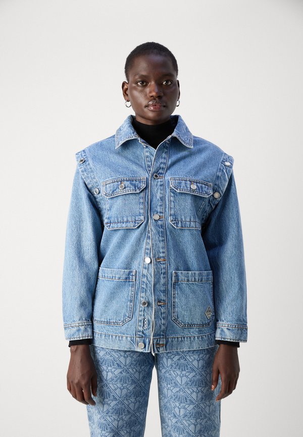 WASHED JACKET WITH DETACHABLE SLEEVES - Denim jacket - lakehouse2