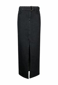 LIU JO WITH BELT - Jupe trapèze - black denim