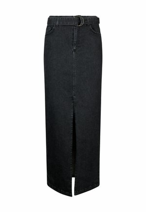 LIU JO WITH BELT - A-lõikeline seelik - black denim