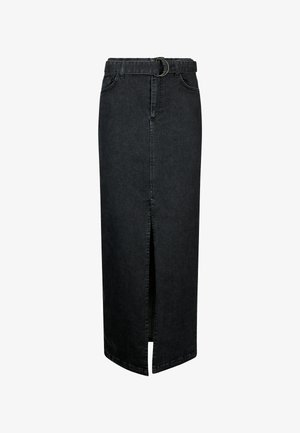 LIU JO WITH BELT - sukňa v tvare A - black denim