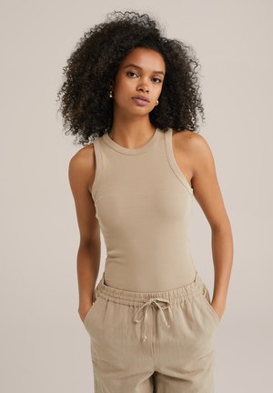 WE Fashion SINGLET - Top - beige