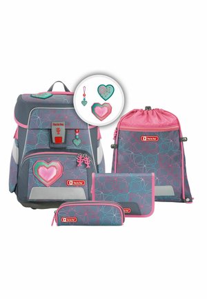 SPACE-SET 5TLG - School set - glitter heart