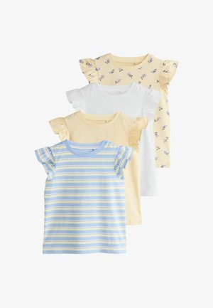 Next, REGULAR FIT - FRILL SLEEVE 4 PACK . - T-shirt con stampa - yellow ditsy