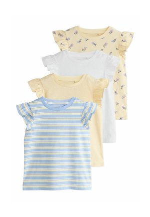 REGULAR FIT - FRILL SLEEVE 4 PACK  . - T-shirt imprimé - yellow ditsy