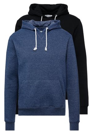 2 PACK - Bluza z kapturem - dark blue/ black