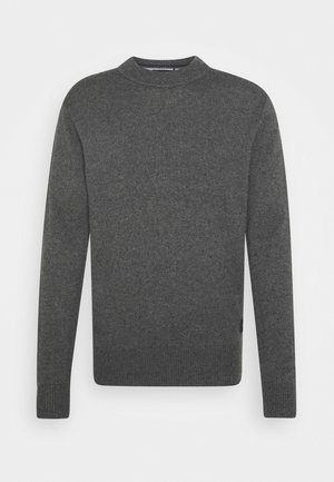 Stickad tröja - granite melange