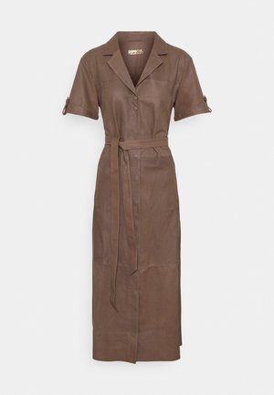 DRESS - Shirt dress - mud