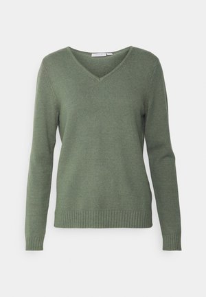 Pullover - mottled green