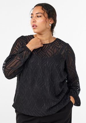 AUS MIT STRUKTUR - Pluus - black