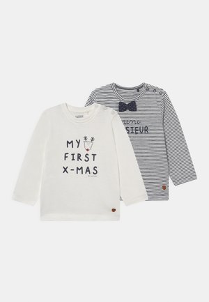 2 PACK - Top s dlouhým rukávem - dark blue/white