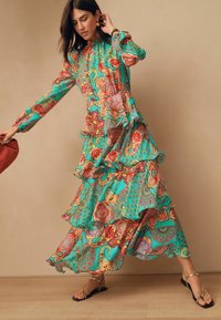 Next PREMIUM LONG SLEEVE TIERED BOHO OCCASION - Maksikleit - bright green paisley print