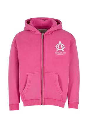 STILL PRETTY  OVERSIZED ZIP WASHED - Zip-up sweatshirt - pink