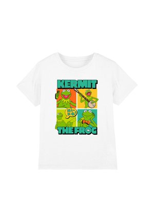 Disney, THE MUPPETS KERMIT THE FROG BOXES UNISEX - Print T-shirt - white