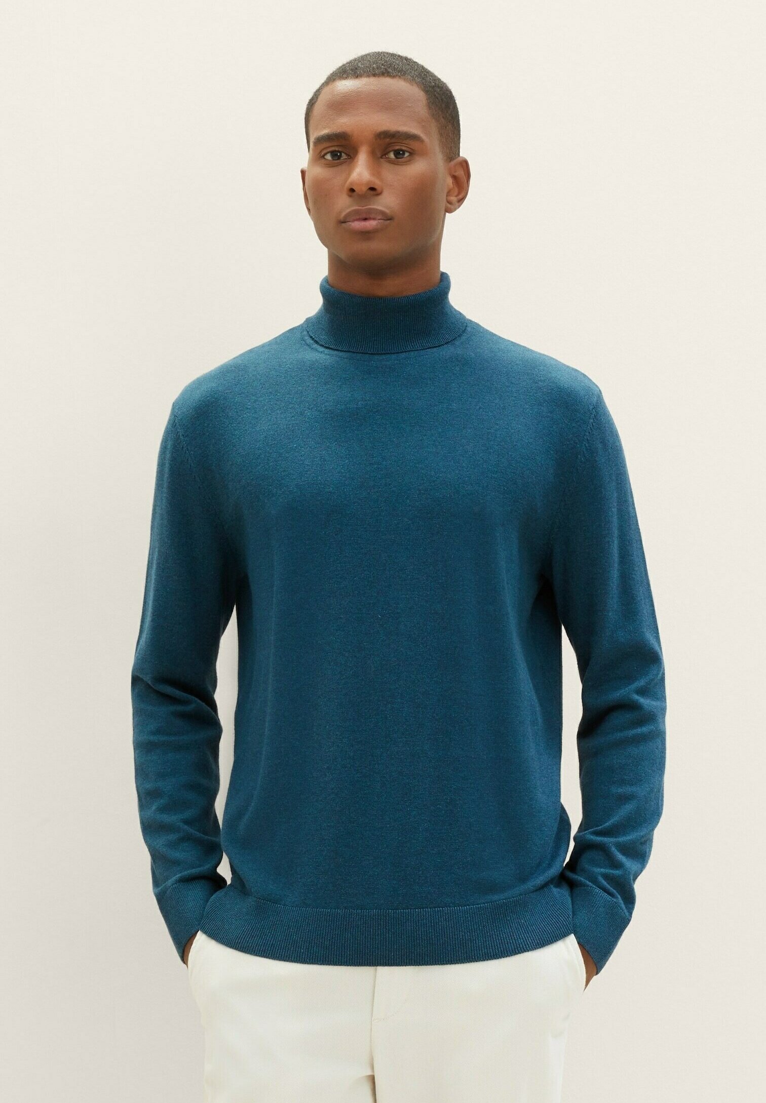 TOM TAILOR Damen Pullover Mit Rollkragen & Knopfdetail – Nachhaltige Viskose, Größen XS Bis 3XL