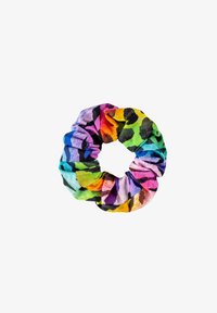 Niewybrane, neonowa gumka do włosów panterka