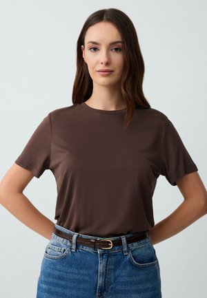 T-Shirt basic - biiter brown