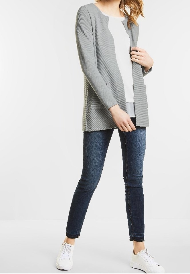 Street One Strickjacke mottled grey/grau-meliert (Pre-owned