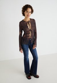 Weekday ELYSIA FRONT TIE - Bluse - lilac purple dark