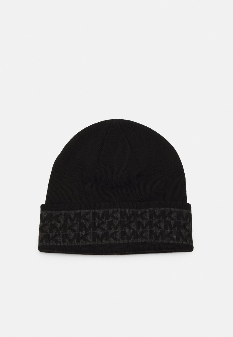 Michael Kors CENTER STRIPE CUFF HAT UNISEX Beanie black/charcoal