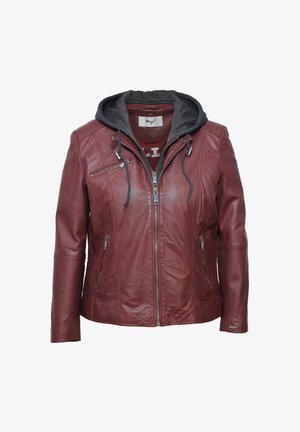 Maze Leather jacket - maroon