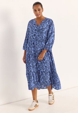 WITH FLOUNCES - Freizeitkleid - blue patterned